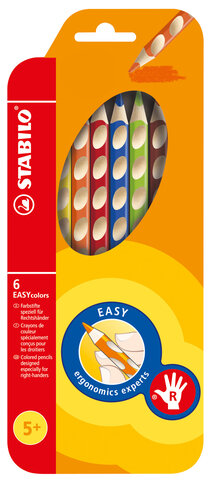Олівці 6 кол. для правші STABILO EASYcolors — Photo 1
