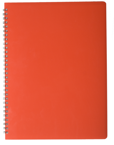 Книжка записн. на пруж. "GLOSS" А4, 80арк.,кл., пластик.обкл., червоний — Photo 1