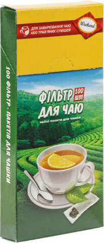 Фільтр-пакети для чаю 7х12см, 100шт, для чашки — Photo 1