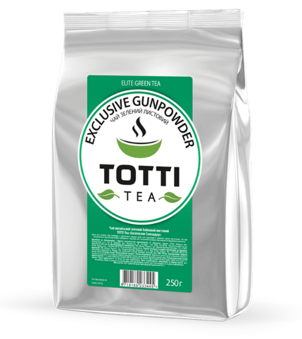 Чай зелений TОТТІ Tea "Ексклюзив Ганпаудер", листовий, 250г*5 — Photo 1