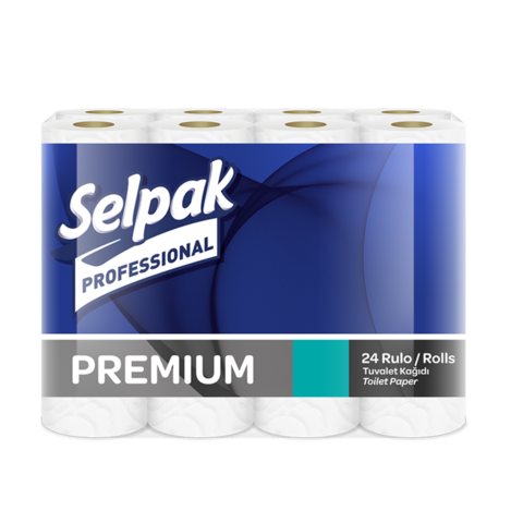 Папір туал. целюлоз. Premium, по 24 рул., 3-х шар., 18,6м, білий SELPAK PRO — Photo 1