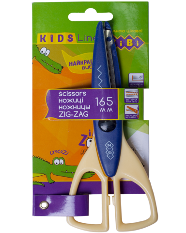 Ножиці "Зіг-Заг" 165мм, сині, KIDS Line — Photo 1