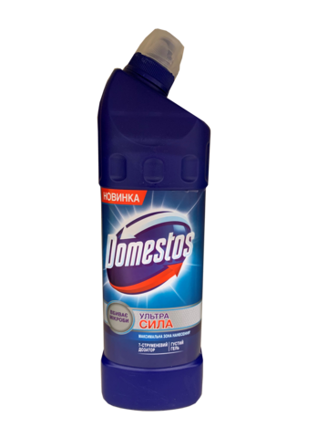 Засіб для чищення туалету "DOMESTOS", 1 літр, Експерт Сила — Photo 1