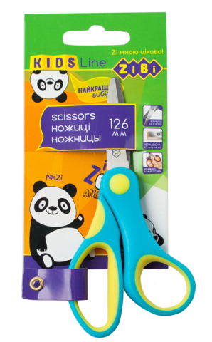 Ножиці дитячі з гумовими вставками на ручках 126мм, сині, KIDS Line — Photo 1