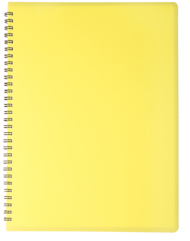 Книжка записн. на пруж. "GLOSS" А4, 80арк.,кл., пластик.обкл., жовтий — Photo 1