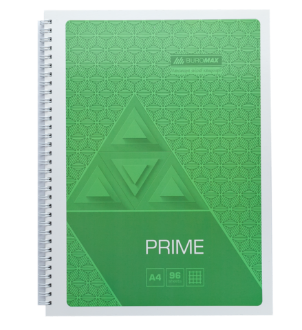 Зошит для нотаток PRIME, А4, 96 арк., клітинка, картонна обкладинка, салатовий — Photo 1