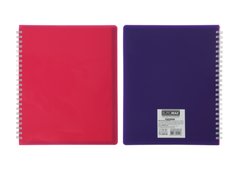 Зошит для нотаток FUCHSIA, В5, 96 арк., клітинка, з роділювачем, пластикова обкладинка, фуксія/фіолетовий — Photo 1