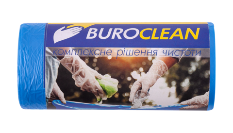 Пакети для сміття 35л/50 шт, сині, 500х600мм,8мкм, ПНД (HDPE), BuroClean EuroStandart — Photo 1