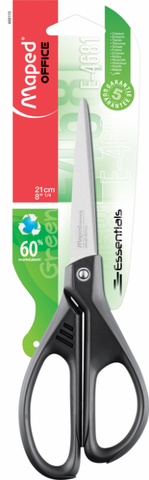 Ножниці офісні ESSENTIALS GREEN 210мм, чорний — Photo 1