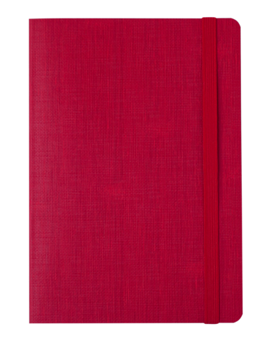 Блокнот діловий COLOR TUNES, А5, 96 арк., клітинка, червоний, шт.шкіра — Photo 1