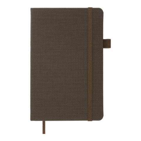 Книга записна TWEED 125*195, 96 арк., клітинка, обкл. штучна шкіра, сірий — Photo 1
