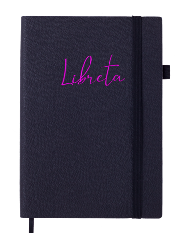 Блокнот діловий LIBRETA, А5, 96 арк., клітинка, чорний, шт.шкіра — Photo 1