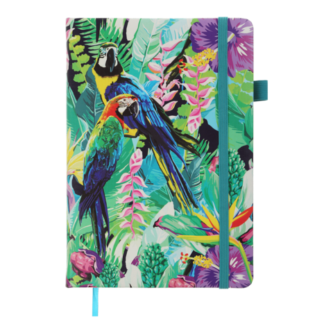 Блокнот діловий EXOTIC А5, 96л, клітинка, обкладинка штучна шкіра, бірюзовий — Photo 1