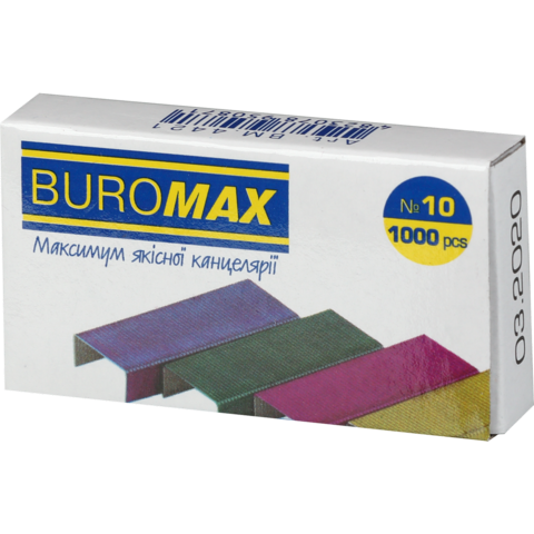 Скоби №10, кольорові, 1000 шт. — Photo 1