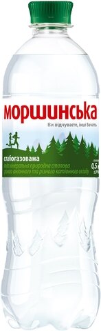 Вода мінеральна слабогазована, 0,5л, "Моршинська", ПЕТ — Photo 1