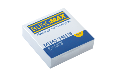 Блок білого паперу для нотаток, JOBMAX 80х80х20мм, не склеєний — Photo 1