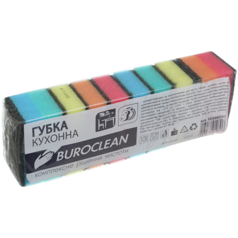 Губки кухонні Buroclean, 10 шт — Photo 1