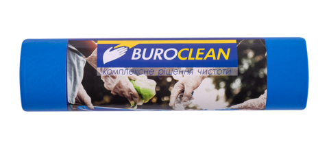 Пакети для сміття 240л/5 шт,900х1300мм, міцні, сині, 35мкм, ПВТ (LDPE), BuroClean EuroStandart — Photo 1