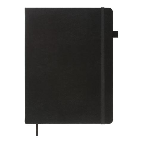 Книга записна ETALON 190*250, 96 арк., клітинка, обкл. штучна шкіра, чорний — Photo 1
