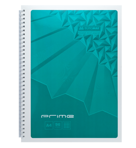 Зошит для нотаток PRIME, А4, 96 арк., клітинка, картонна обкладинка, бірюзовий — Photo 1