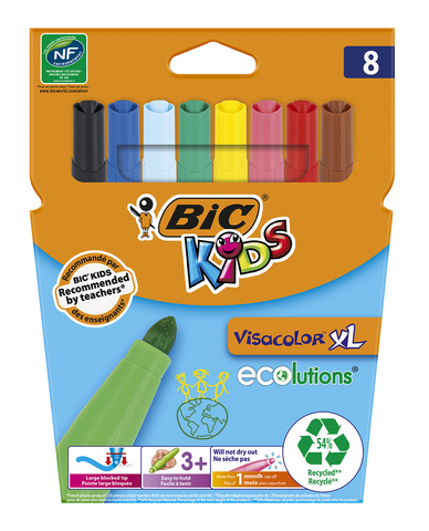 Фломастери "Kідс ВІЗАКОЛОР XL", 8 кол. — Photo 1