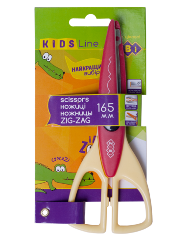 Ножиці "Зіг-Заг" 165мм, рожеві, KIDS Line — Photo 1