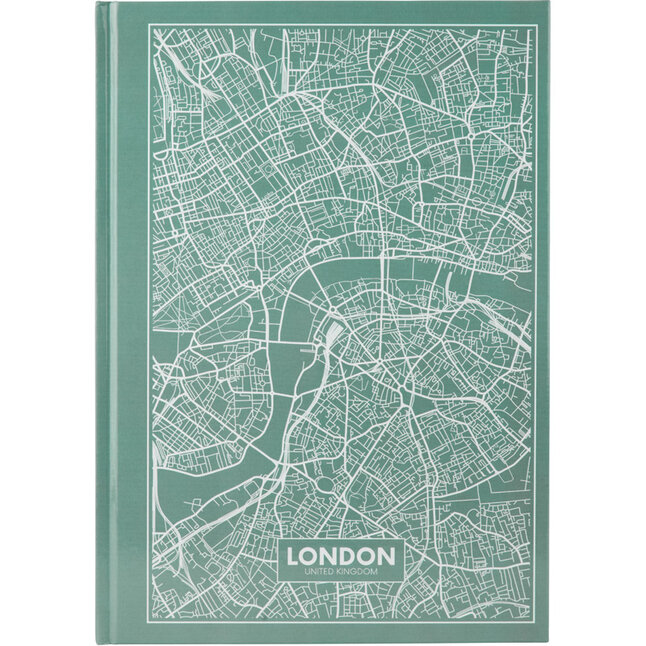 Книга записна А4 Maps London, 96арк., кліт., бірюзовий