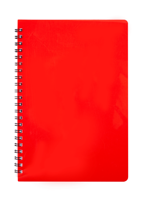 Зошит на пруж. "GLOSS" B5, 80арк.,кл., пластик.обкл., червоний