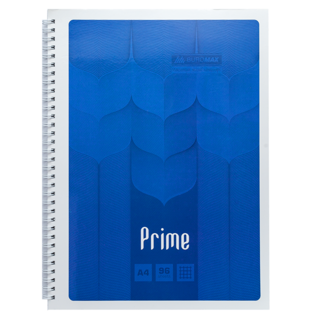 Зошит для нотаток PRIME, А4, 96 арк., клітинка, картонна обкладинка, синій