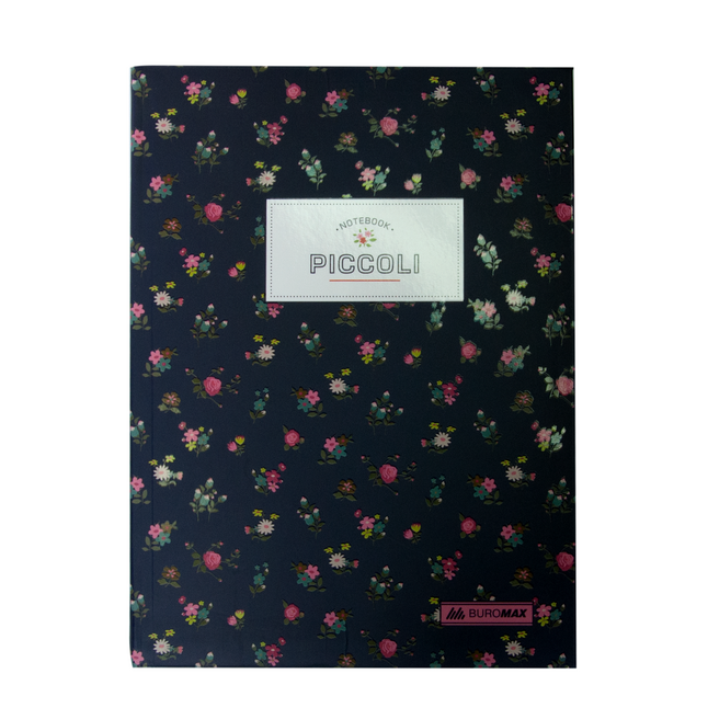 Записна книжка PICCOLI, А5, 80 арк., клітинка, інтегральна обкладинка, темно-синя
