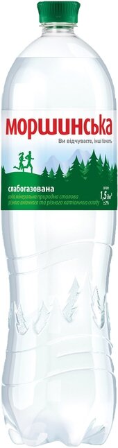 Вода мінеральна слабогазована, 1,5л, "Моршинська", ПЕТ