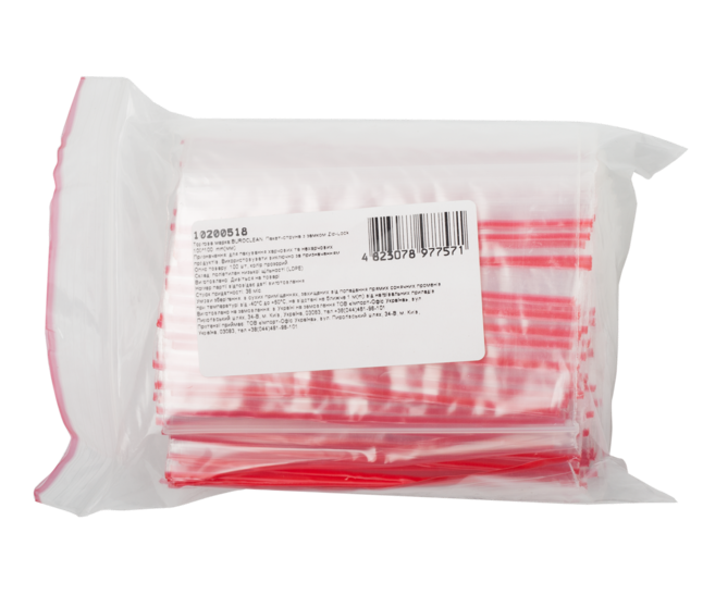 Пакет-струна з замком Zip-Lock 100*100 мм, 100 шт