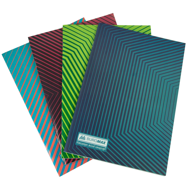 Зошит канцелярський, JOBMAX, А4, 48 арк., лінія, офсет, картонна обкладинка, асорті