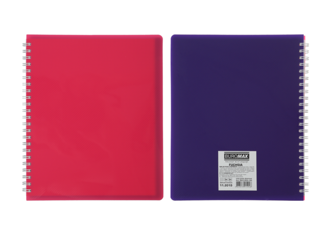 Зошит для нотаток FUCHSIA, В5, 96 арк., клітинка, з роділювачем, пластикова обкладинка, фуксія/фіолетовий