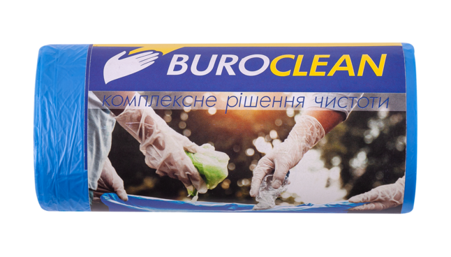 Пакети для сміття 35л/50 шт, сині, 500х600мм,8мкм, ПНД (HDPE), BuroClean EuroStandart