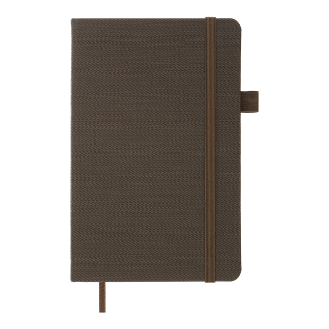 Книга записна TWEED 125*195, 96 арк., клітинка, обкл. штучна шкіра, сірий