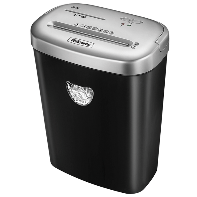 Знищувач Fellowes 53C, 10 аркушів, фрагменти 4х35 мм, кошик 23 літри