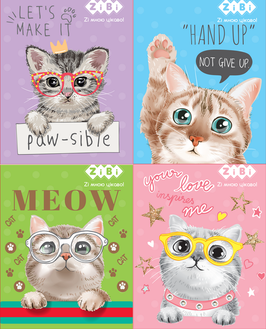 Блокнот на пружині зверху KITTY, А7, 40 арк., карт.обкл., KIDS Line