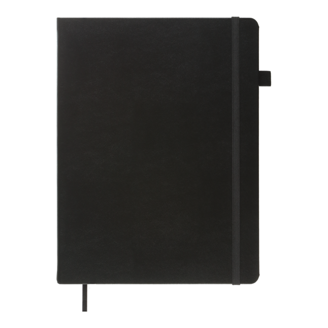 Книга записна ETALON 190*250, 96 арк., клітинка, обкл. штучна шкіра, чорний