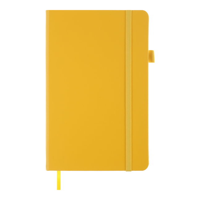 Книга записна ETALON 125*195, 96 арк., линия, обкл. штучна шкіра, жовтий